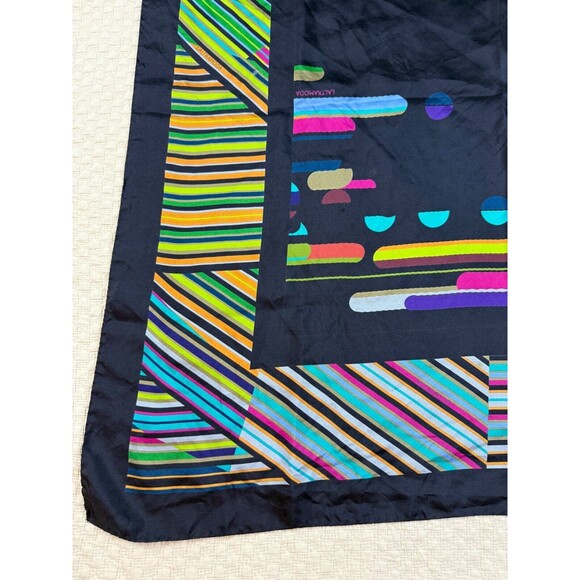 Laltramoda Square Silk Scarf Modern MCM Colorful 33"x33" - Picture 5 of 9